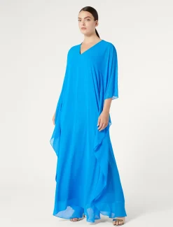 Marina Rinaldi Abiti | Abiti*Abito in georgette di seta BLUETTE