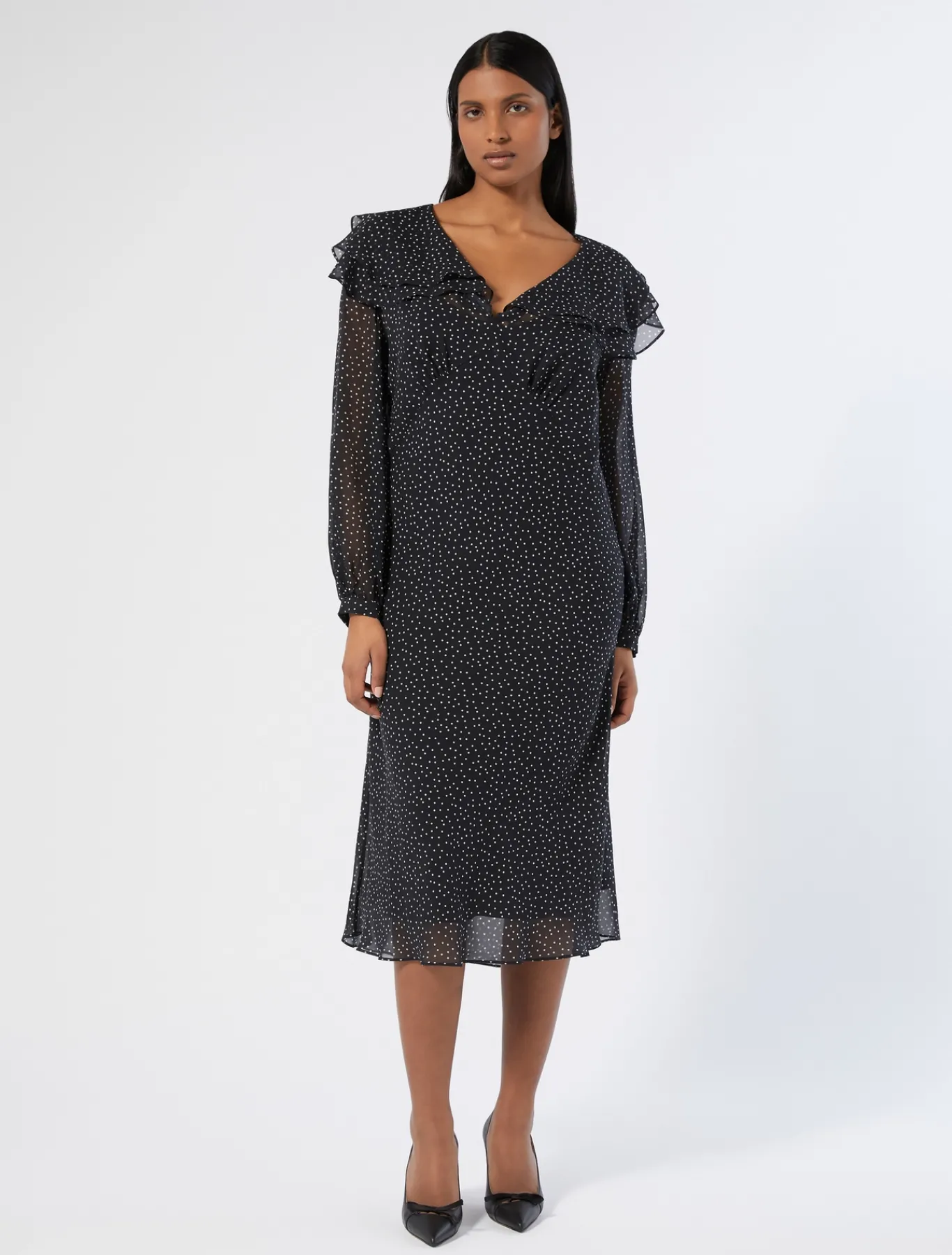 Marina Rinaldi Abiti | Abiti*Abito in georgette di seta NERO