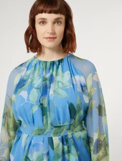 Marina Rinaldi Abiti | Abiti*Abito in georgette di seta AZZURRO