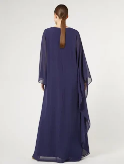 Marina Rinaldi Abiti | Abiti*Abito in georgette di seta BLUMARINO
