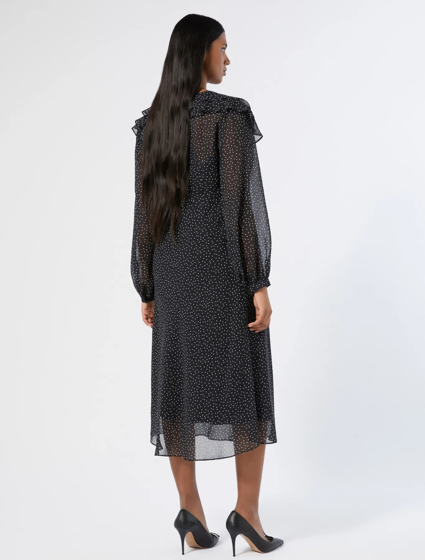 Marina Rinaldi Abiti | Abiti*Abito in georgette di seta NERO