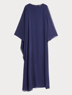 Marina Rinaldi Abiti | Abiti*Abito in georgette di seta BLUMARINO