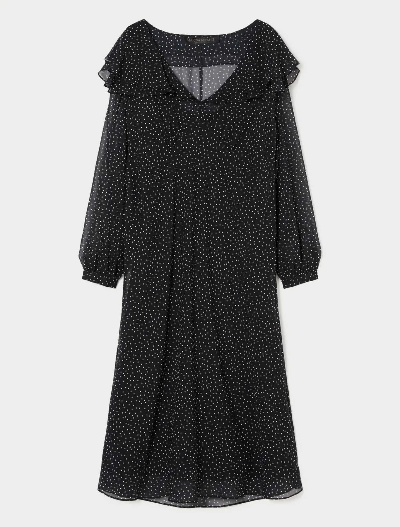 Marina Rinaldi Abiti | Abiti*Abito in georgette di seta NERO