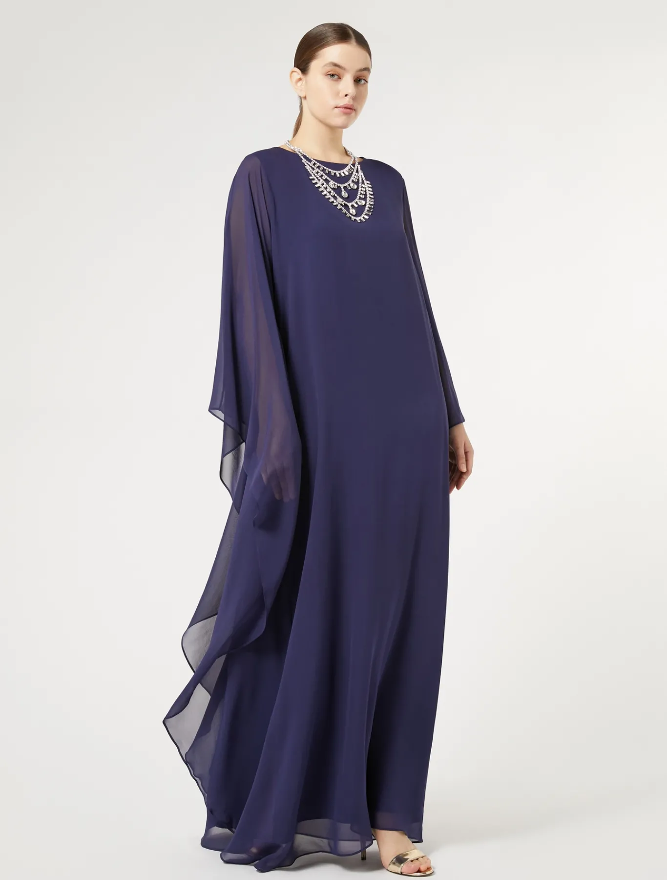 Marina Rinaldi Abiti | Abiti*Abito in georgette di seta BLUMARINO