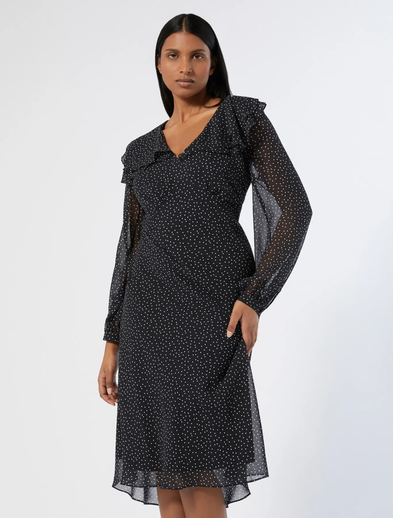 Marina Rinaldi Abiti | Abiti*Abito in georgette di seta NERO