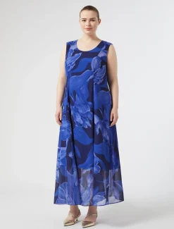 Marina Rinaldi Selezione Elegante | Collezione Elegante*Abito in georgette stampata BLUNOTTE
