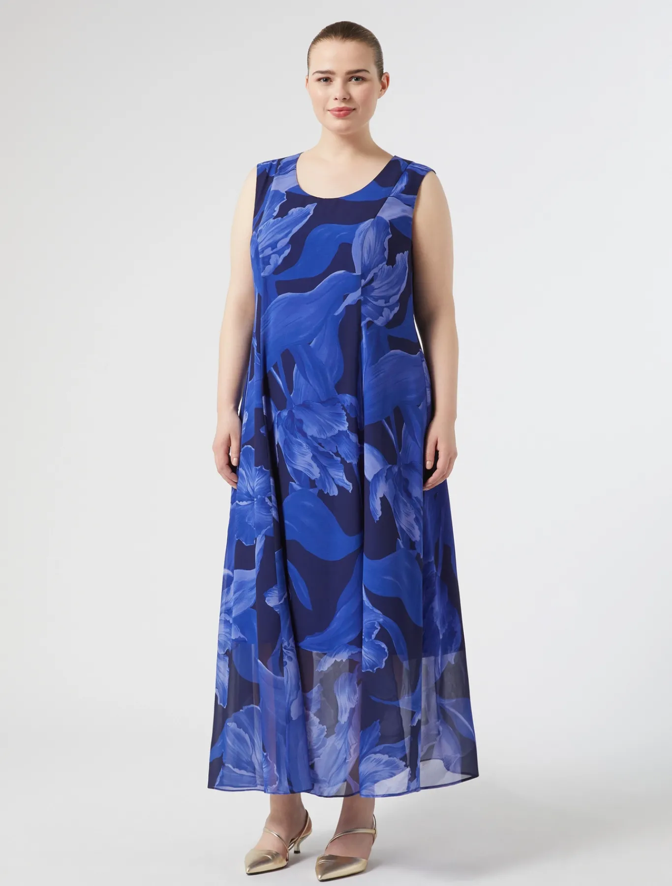 Marina Rinaldi Selezione Elegante | Collezione Elegante*Abito in georgette stampata BLUNOTTE