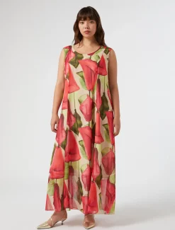 Marina Rinaldi Abiti | Selezione Elegante*Abito in georgette stampata ROSA