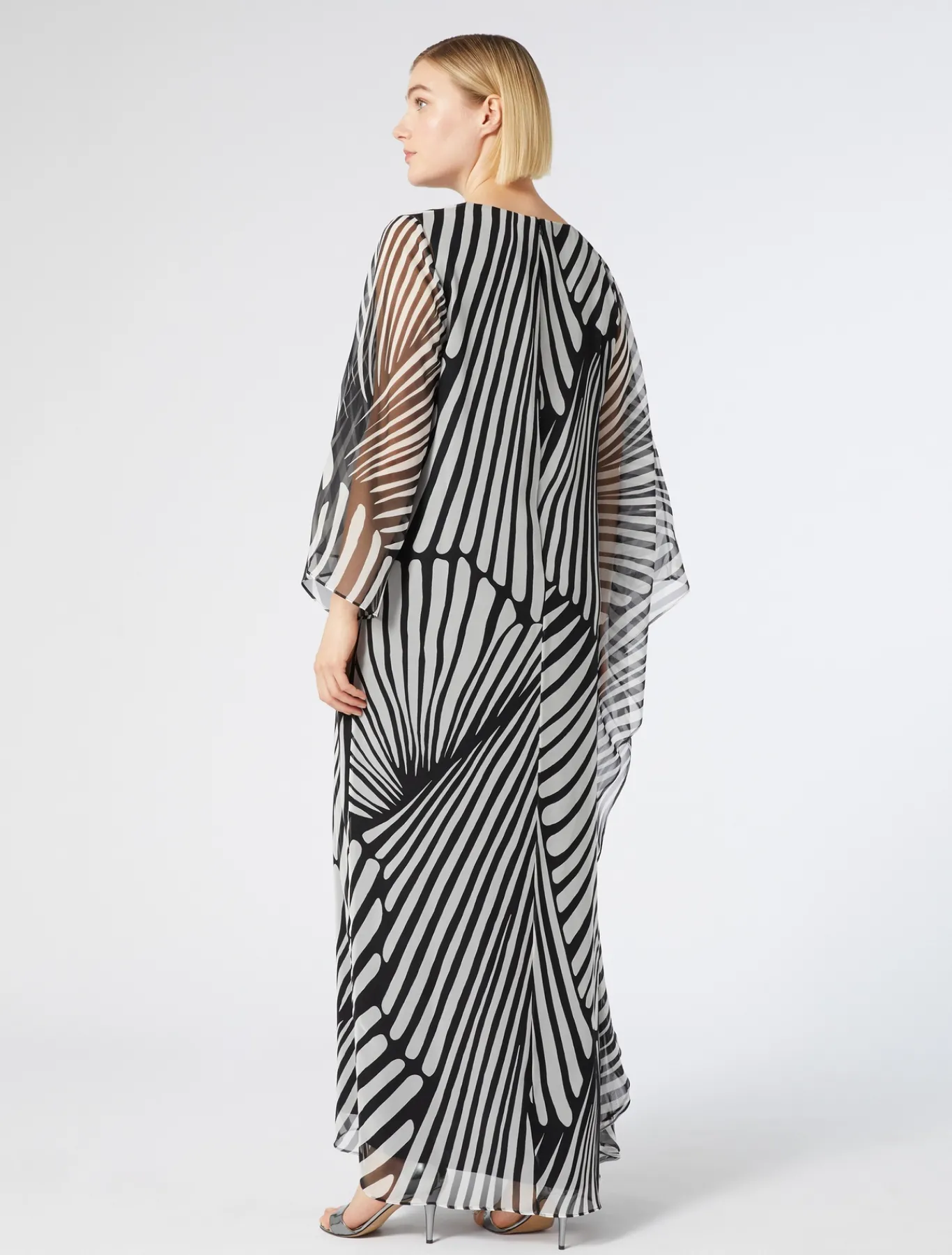 Marina Rinaldi Abiti | Abiti*Abito in georgette stampato NERO