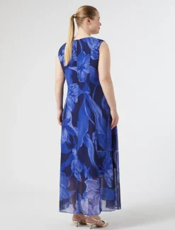 Marina Rinaldi Selezione Elegante | Collezione Elegante*Abito in georgette stampata BLUNOTTE