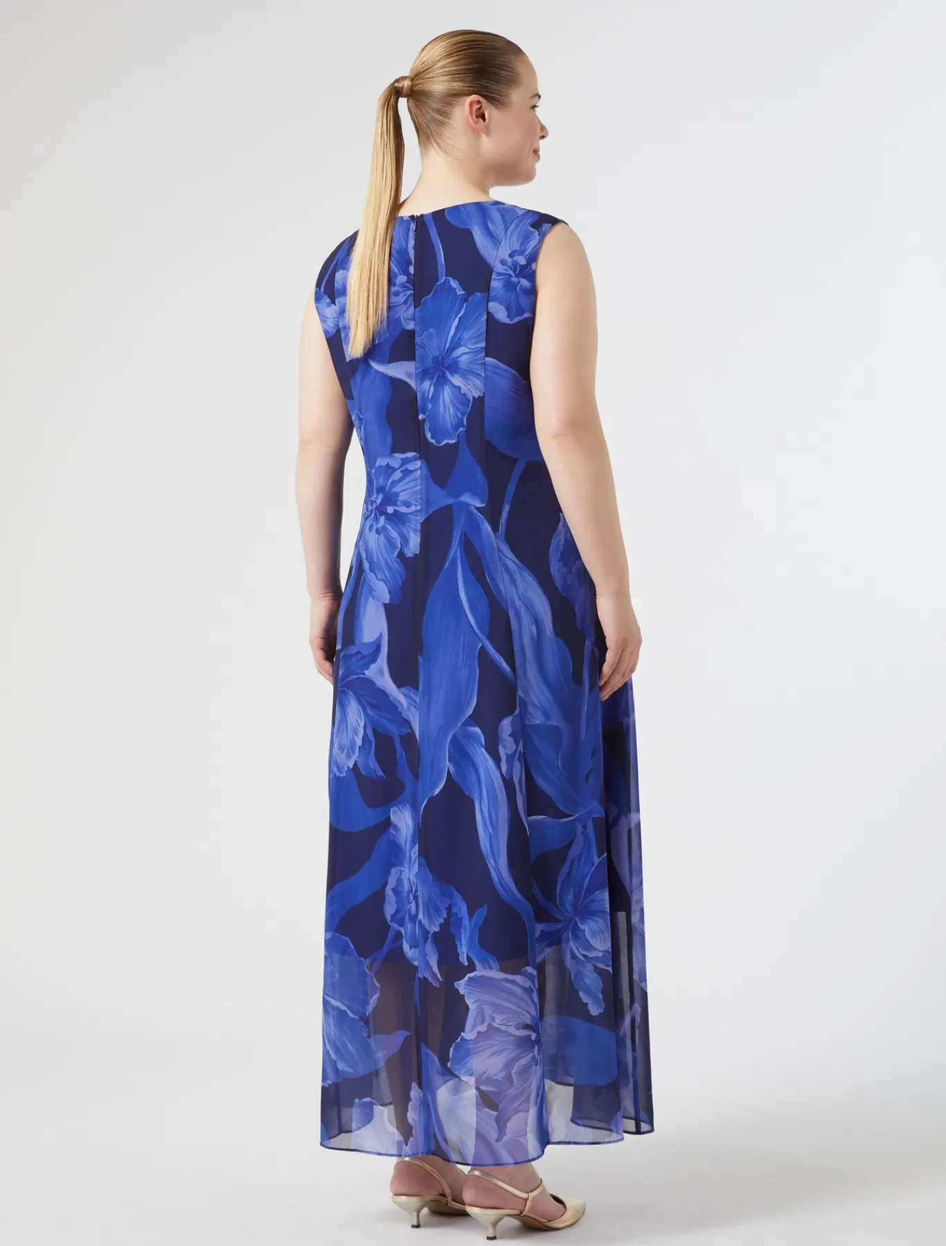 Marina Rinaldi Selezione Elegante | Collezione Elegante*Abito in georgette stampata BLUNOTTE