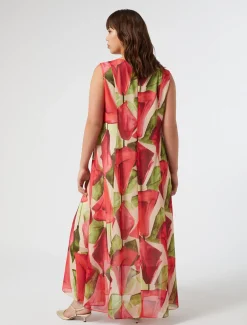 Marina Rinaldi Abiti | Selezione Elegante*Abito in georgette stampata ROSA