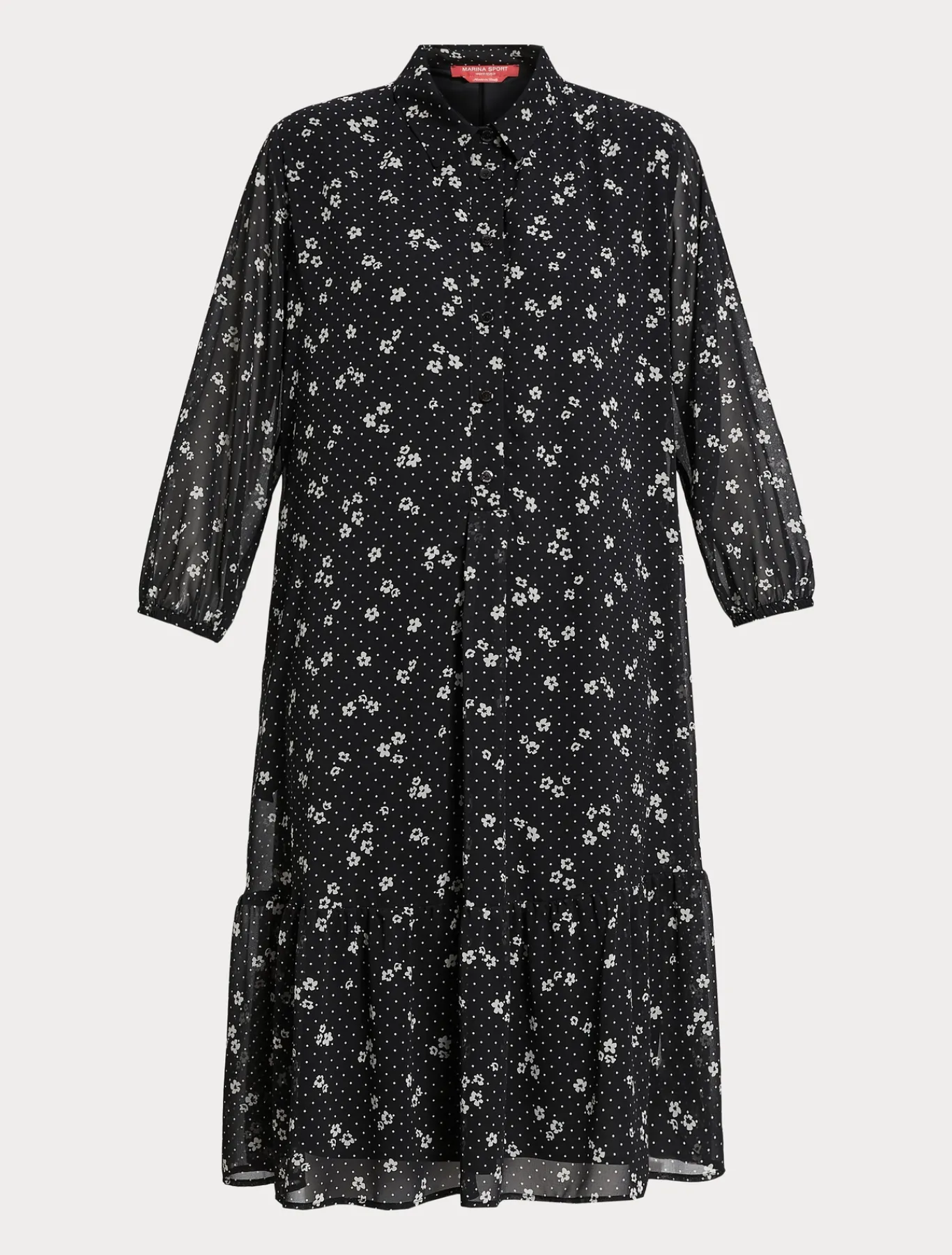 Marina Rinaldi Abiti | Abiti*Abito in georgette stampata NERO