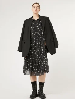 Marina Rinaldi Abiti | Abiti*Abito in georgette stampata NERO