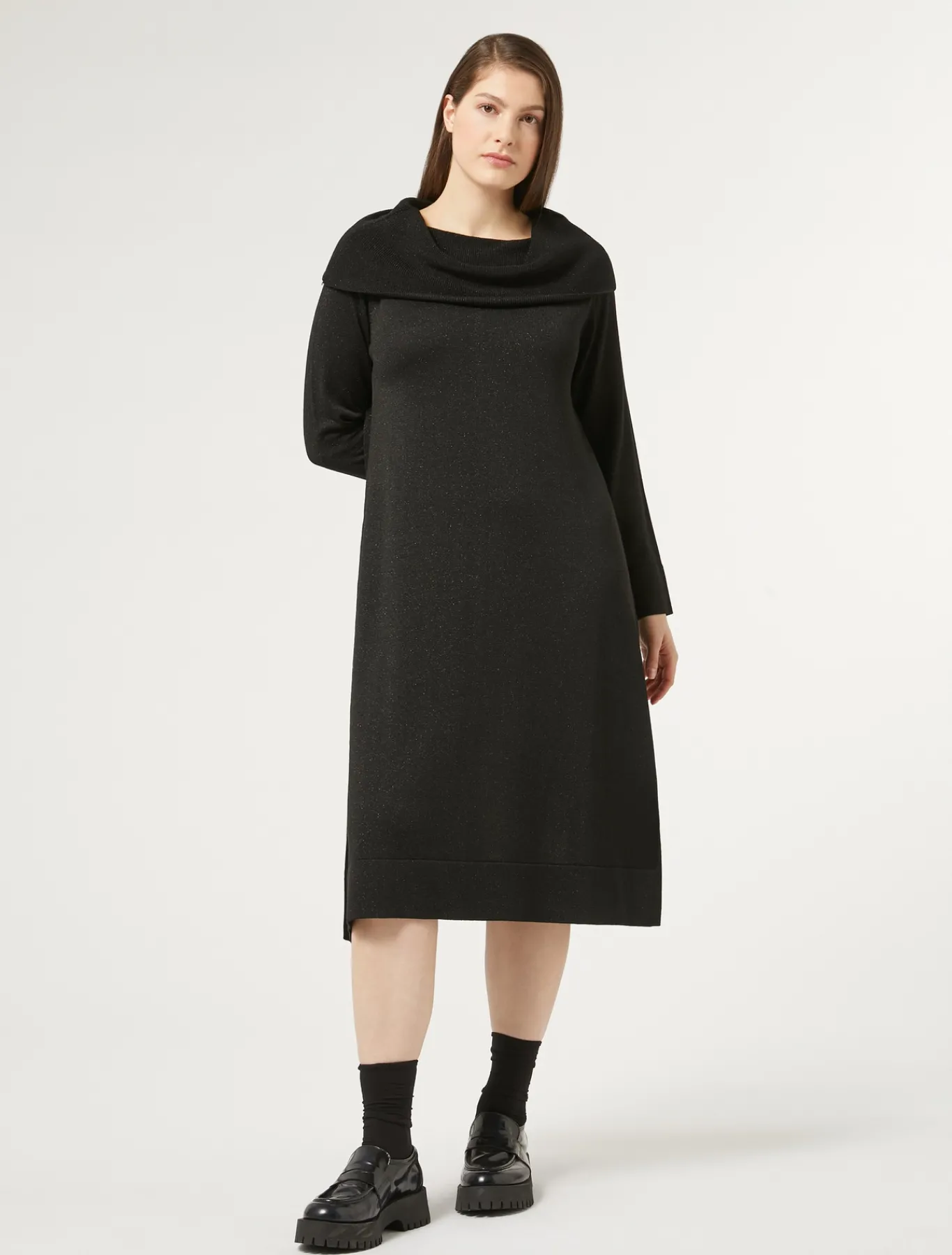 Marina Rinaldi Abiti | Abiti*Abito in lana e lurex NERO