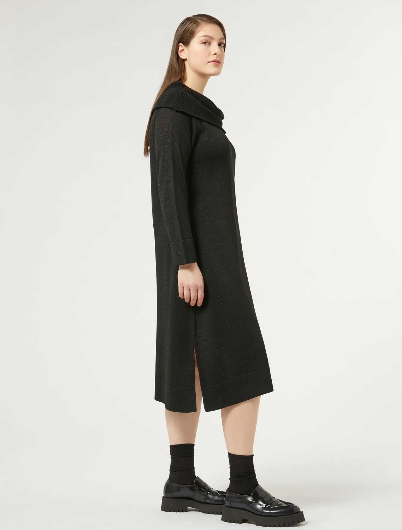 Marina Rinaldi Abiti | Abiti*Abito in lana e lurex NERO