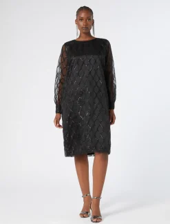 Marina Rinaldi Collezione Elegante | Abiti*Abito in organza NERO