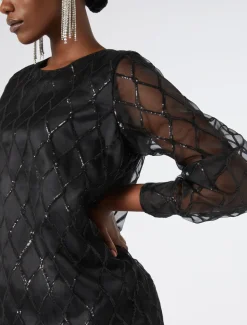 Marina Rinaldi Collezione Elegante | Abiti*Abito in organza NERO