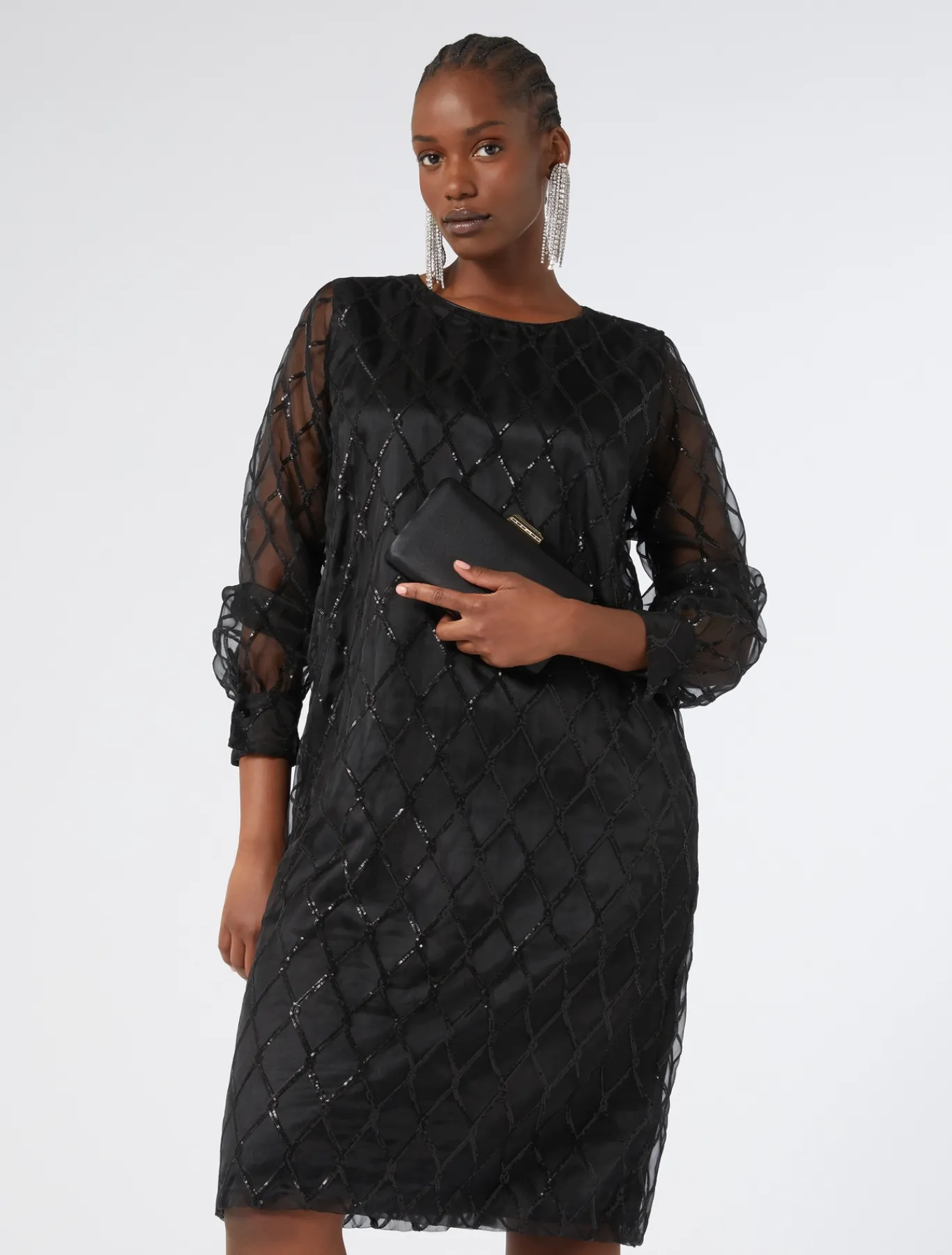 Marina Rinaldi Collezione Elegante | Abiti*Abito in organza NERO