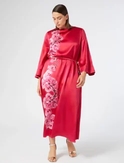 Marina Rinaldi Abiti | Abiti*Abito in raso di seta FUXIA