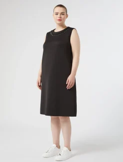 Marina Rinaldi Abiti | Abiti*Abito in scuba con strass NERO