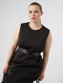 Marina Rinaldi Abiti | Abiti*Abito in scuba con strass NERO