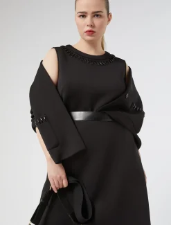 Marina Rinaldi Abiti | Abiti*Abito in scuba con strass NERO
