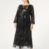 Marina Rinaldi Abiti | Abiti*Abito in tulle con paillettes NERO