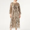 Marina Rinaldi Abiti | Abiti*Abito in tulle con paillettes BEIGE