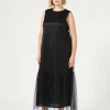 Marina Rinaldi Abiti | Abiti*Abito in tulle con ricamo NERO