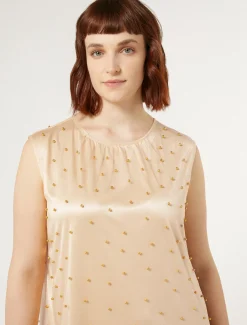 Marina Rinaldi Abiti | Abiti*Abito in tulle con ricamo GIALLOTENUE
