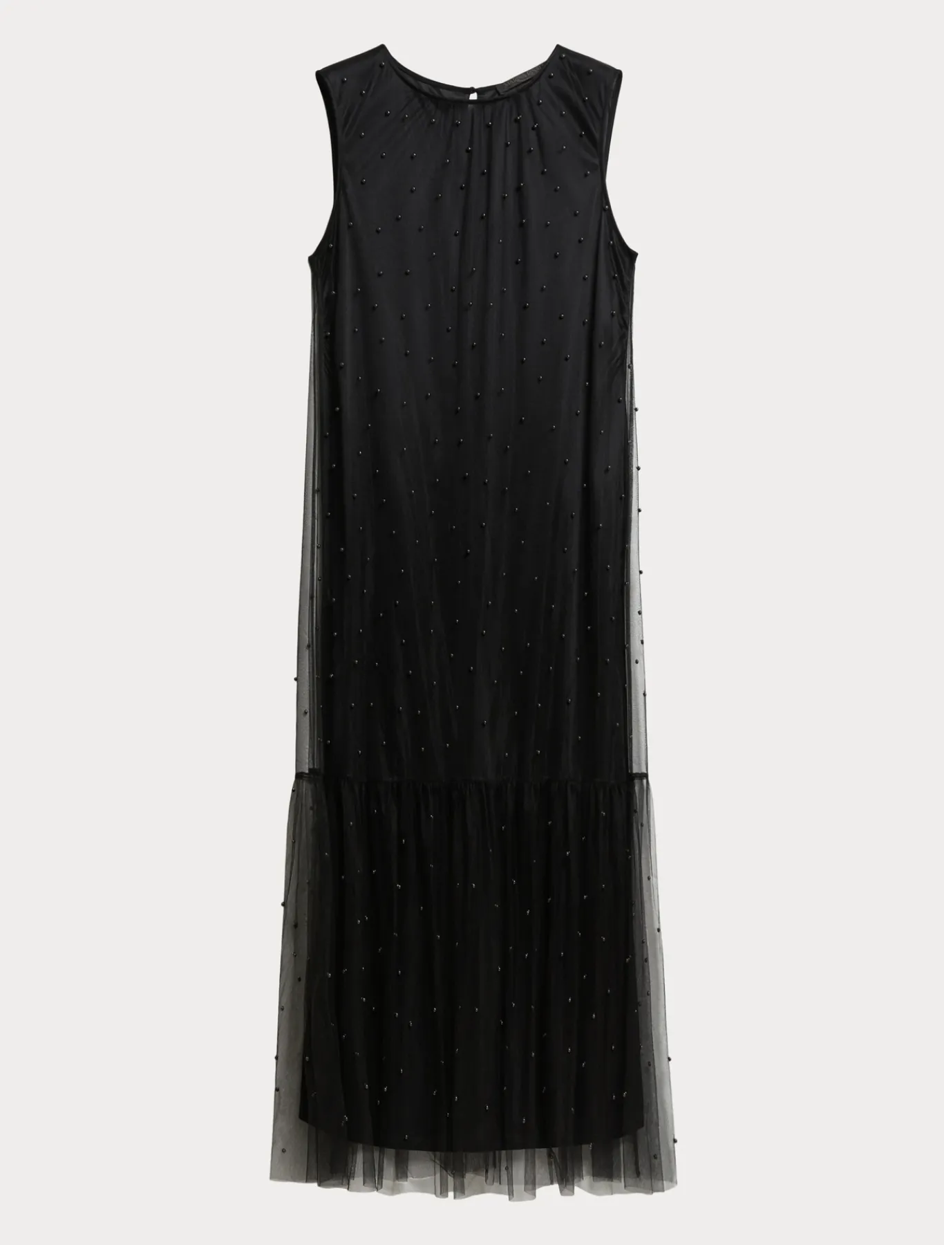 Marina Rinaldi Abiti | Abiti*Abito in tulle con ricamo NERO