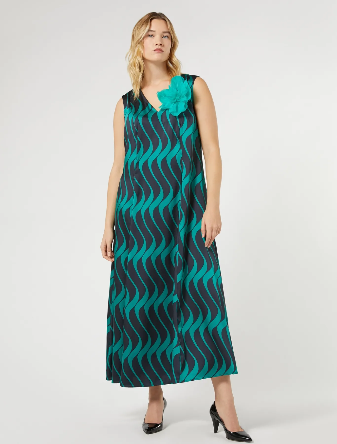Marina Rinaldi Abiti | Selezione Elegante*Abito in twill BLUMARINO