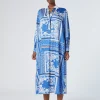 Marina Rinaldi Abiti | Abiti*Abito in twill stampato AZZURRO