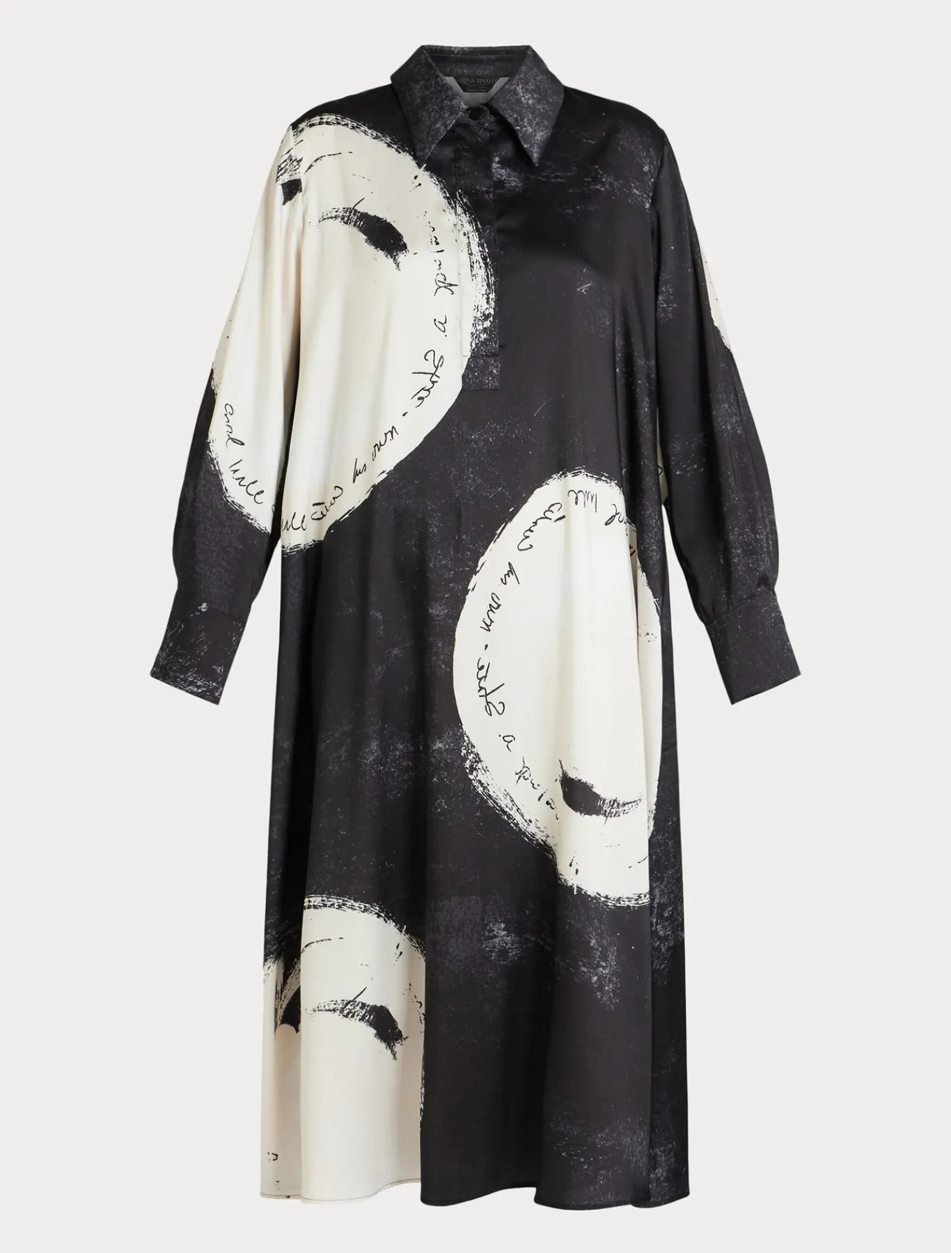Marina Rinaldi Abiti | Abiti*Abito in twill stampato NERO