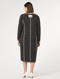 Marina Rinaldi Abiti | Abiti*Abito in viscosa jacquard NEROBIANCO