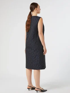 Marina Rinaldi Abiti | Abiti*Abito jacquard BLUMARINO