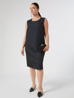 Marina Rinaldi Abiti | Abiti*Abito jacquard BLUMARINO