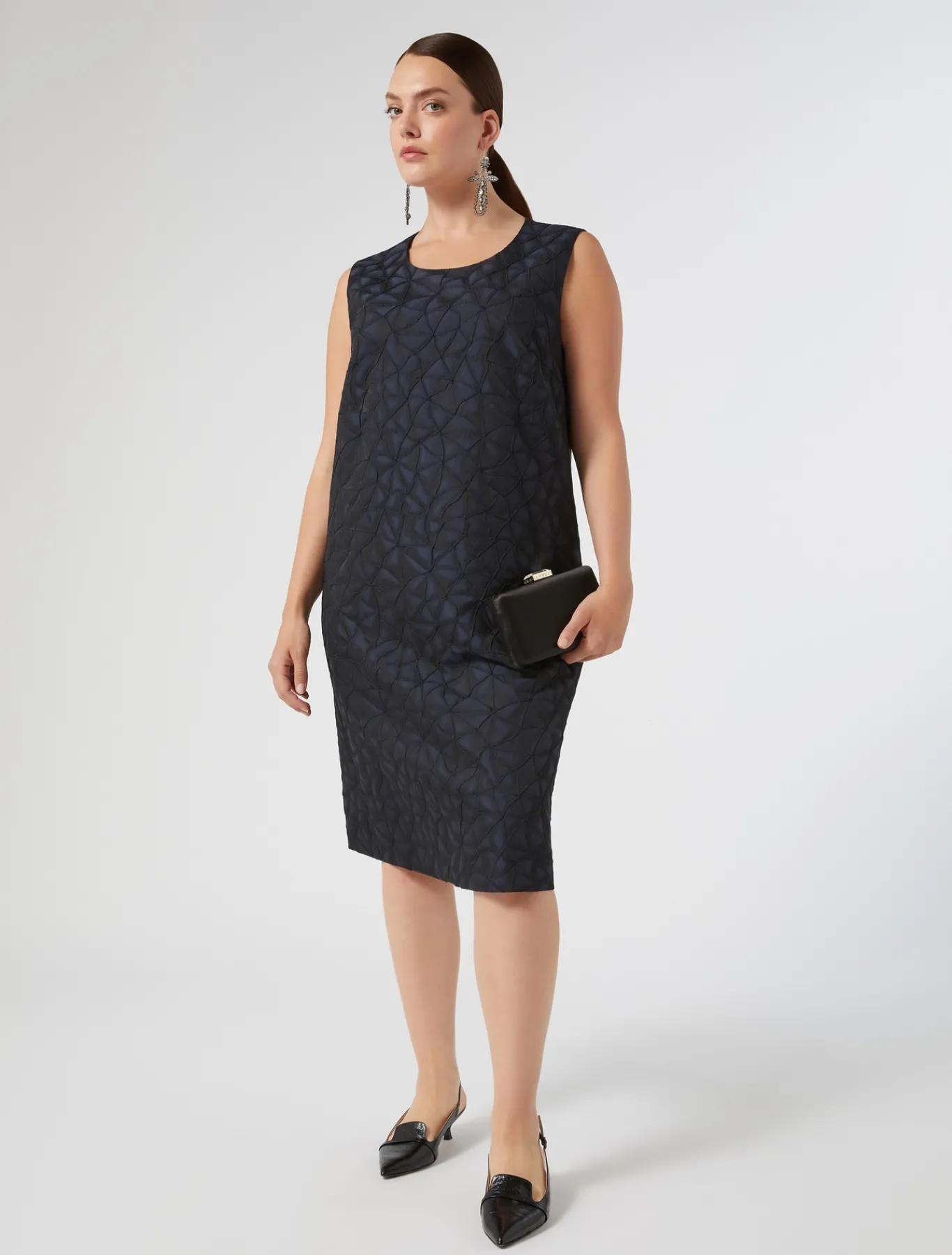 Marina Rinaldi Abiti | Abiti*Abito jacquard BLUMARINO