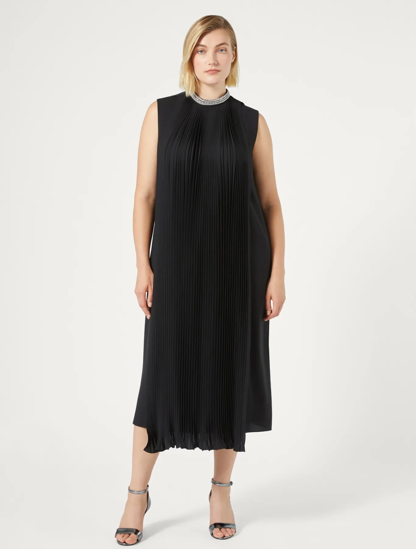 Marina Rinaldi Abiti | Collezione Elegante*Abito longuette in crêpe NERO