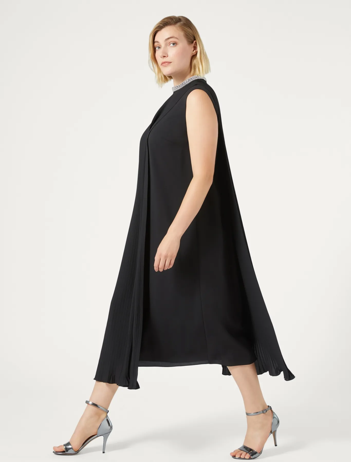 Marina Rinaldi Abiti | Collezione Elegante*Abito longuette in crêpe NERO