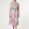 Marina Rinaldi Abiti | Abiti*Abito longuette in georgette ROSA