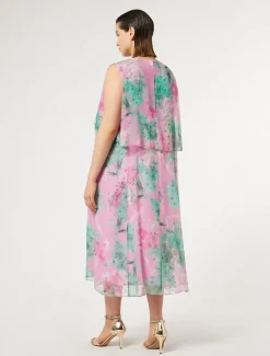 Marina Rinaldi Abiti | Abiti*Abito longuette in georgette ROSA