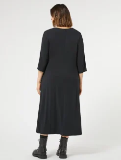 Marina Rinaldi Abiti | Abiti*Abito longuette in jersey NERO