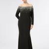 Marina Rinaldi Marina Rinaldi By Zuhair Murad*Abito lungo in cady con ricamo NERO