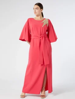 Marina Rinaldi Abiti | Collezione Elegante*Abito lungo in cady con ricami GERANIO