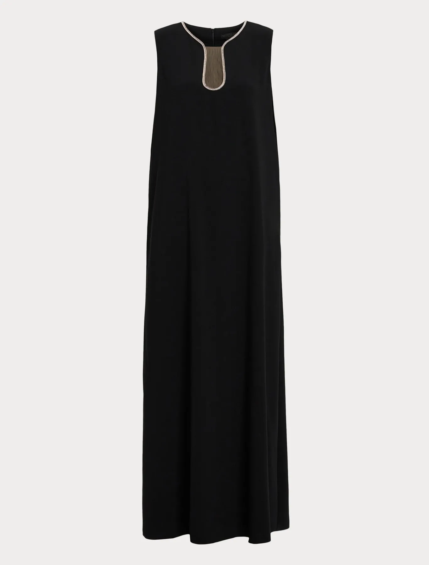 Marina Rinaldi Abiti | Abiti*Abito lungo in cady con strass NERO