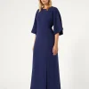 Marina Rinaldi Abiti | Collezione Elegante*Abito lungo in cady triacetato INCHIOSTRO