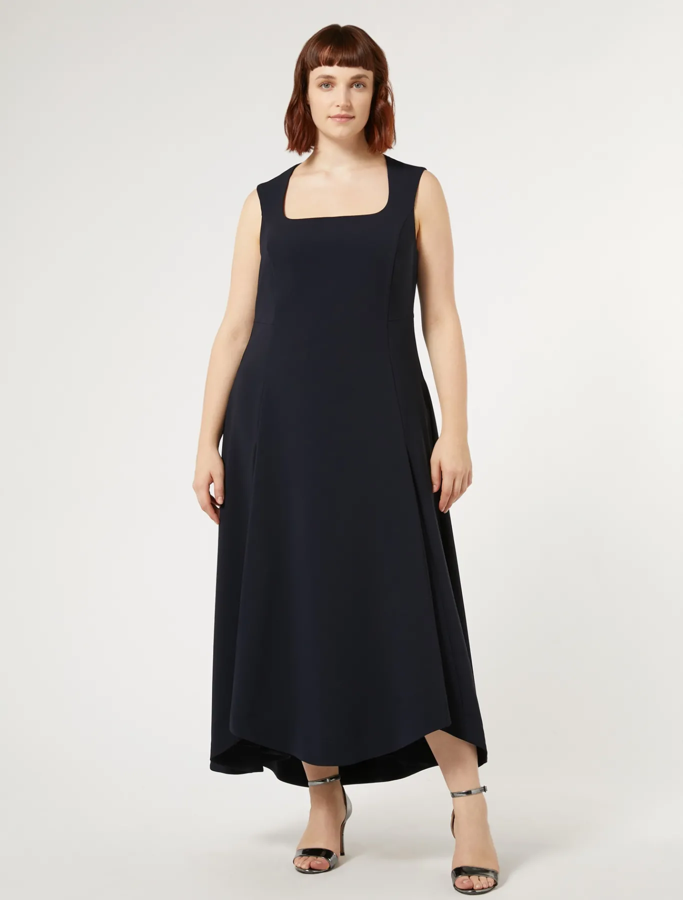 Marina Rinaldi Abiti | Collezione Elegante*Abito lungo in cady triacetato BLUNOTTE