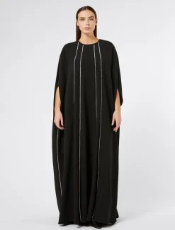 Marina Rinaldi Abiti | Abiti*Abito lungo in cady triacetato NERO